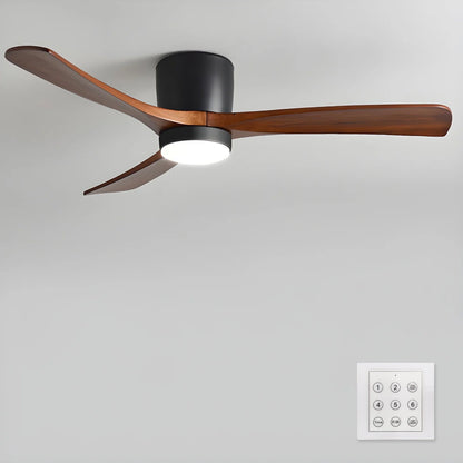Nordic Holzbodenventilator mit Licht 42/48 Zoll mit LED für Wohnzimmer &amp; Schlafzimmer Beleuchtung