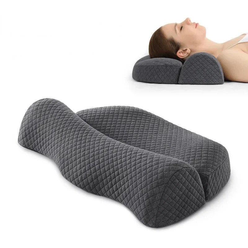 Orthopedic neck support pillow made of memory foam