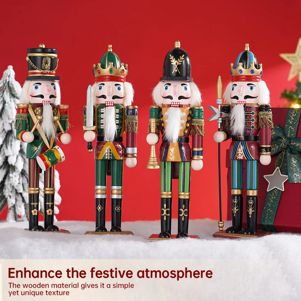 Nussknacker Soldat | Weihnachtsdekoration 30 cm Holz Bunt