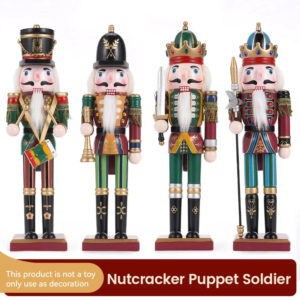 Nussknacker Soldat | Weihnachtsdekoration 30 cm Holz Bunt
