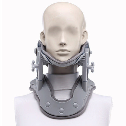 Warming neck brace with traction for pain relief