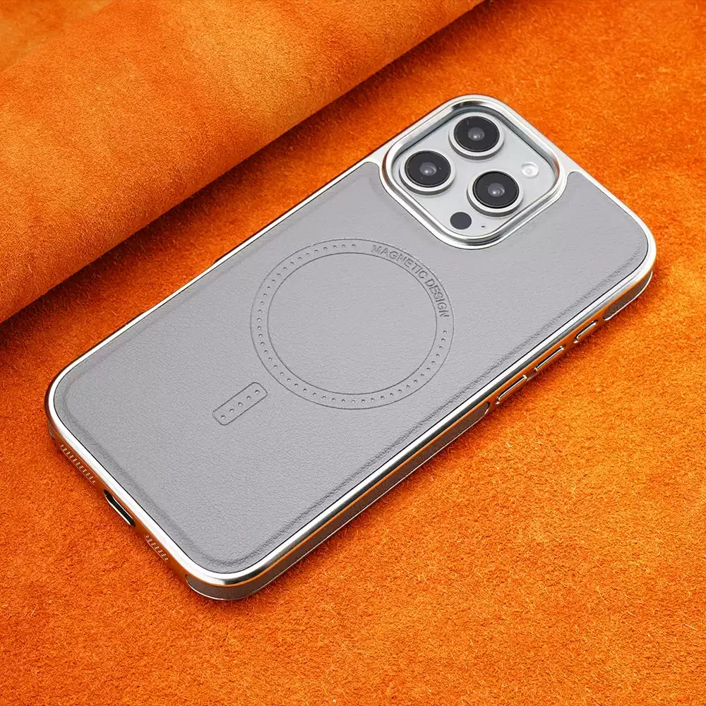 Luxuriöse MagSafe magnetische Lederhandyhülle - Premium weiches Leder mit verbesserter Griffigkeit