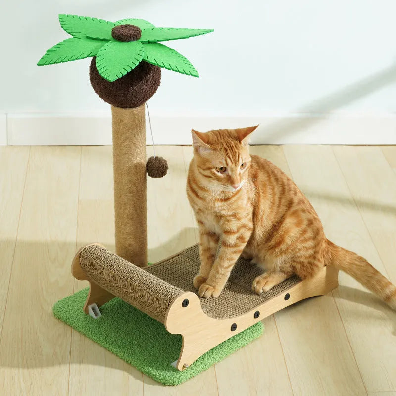 RelaxInsel – Tropischer Kratzbaum mit Lounger für entspannte &amp; aktive Stubentiger