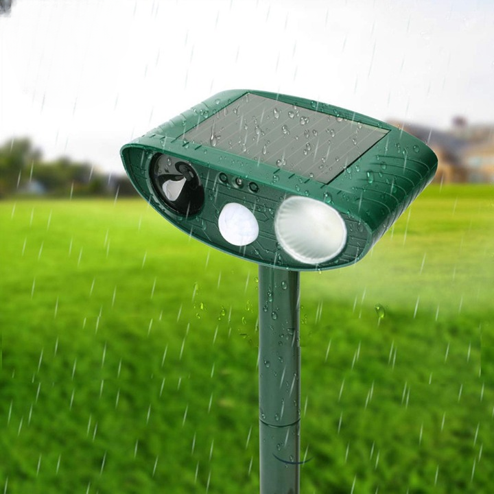 Solar Ultraschall Tiervertreiber Mit Led-blitzlicht