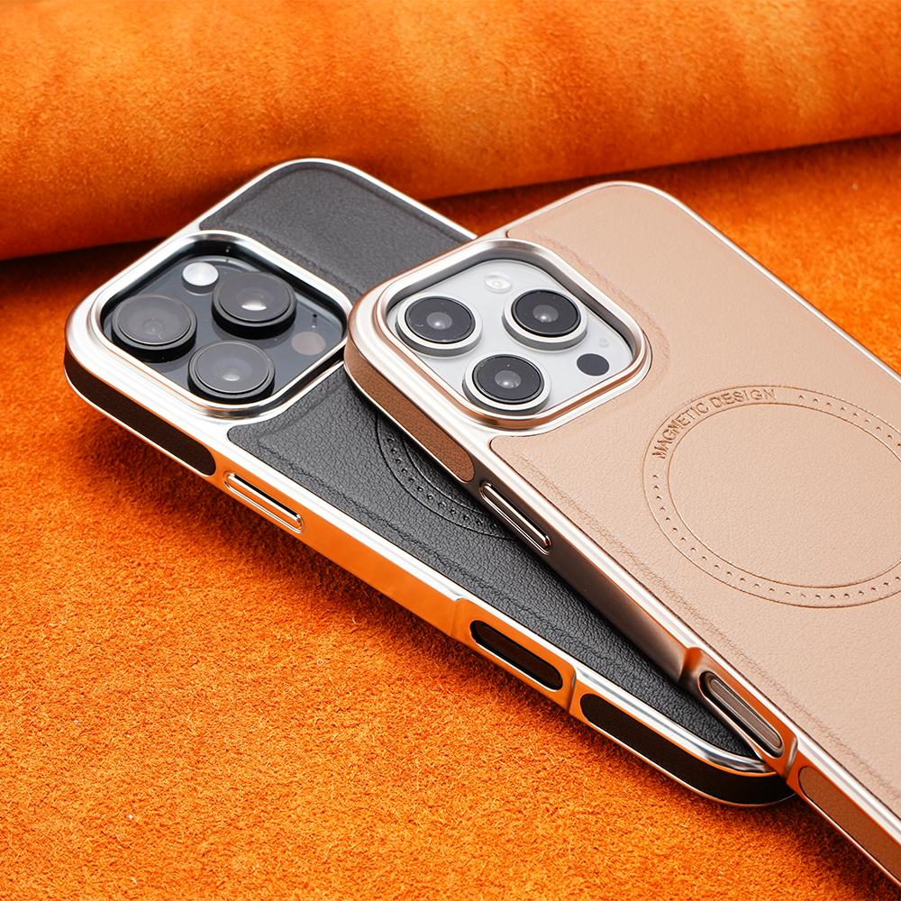 Luxuriöse MagSafe magnetische Lederhandyhülle - Premium weiches Leder mit verbesserter Griffigkeit