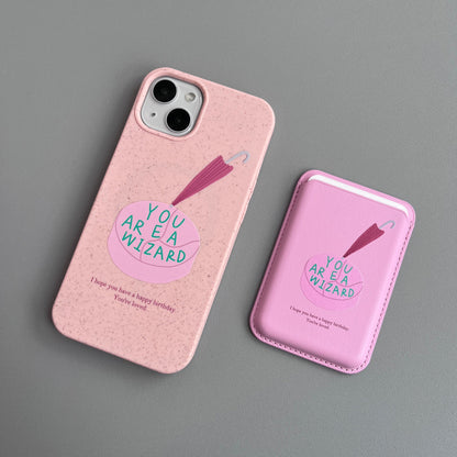 Harry Potter Serie - Umweltfreundliche biologisch abbaubare magnetische iPhone-Hülle mit Kartenhalter