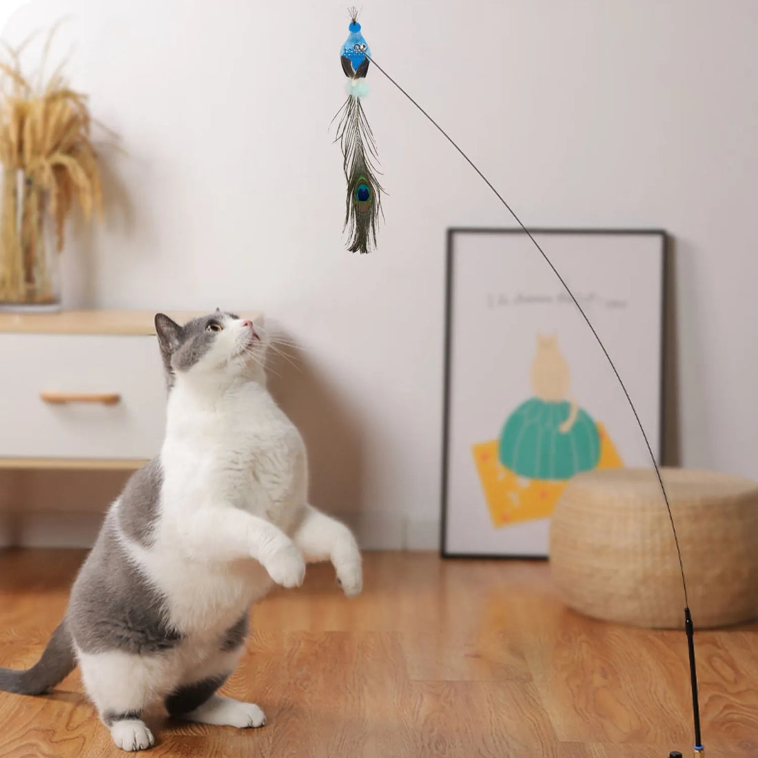 Interaktives Katzenspielzeug mit Vogel – Für mehr Bewegung, Spaß &amp; mentale Auslastung