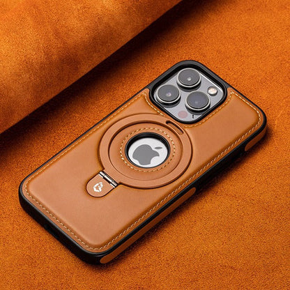 Vollschutz stoßfestes Leder magnetische Stand iPhone Hülle