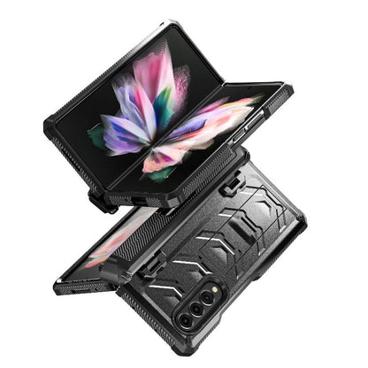 Magnetisches Scharnier, Schiebestiftschlitz, Hülle mit Ständer für Samsung Galaxy Z Fold 3 4