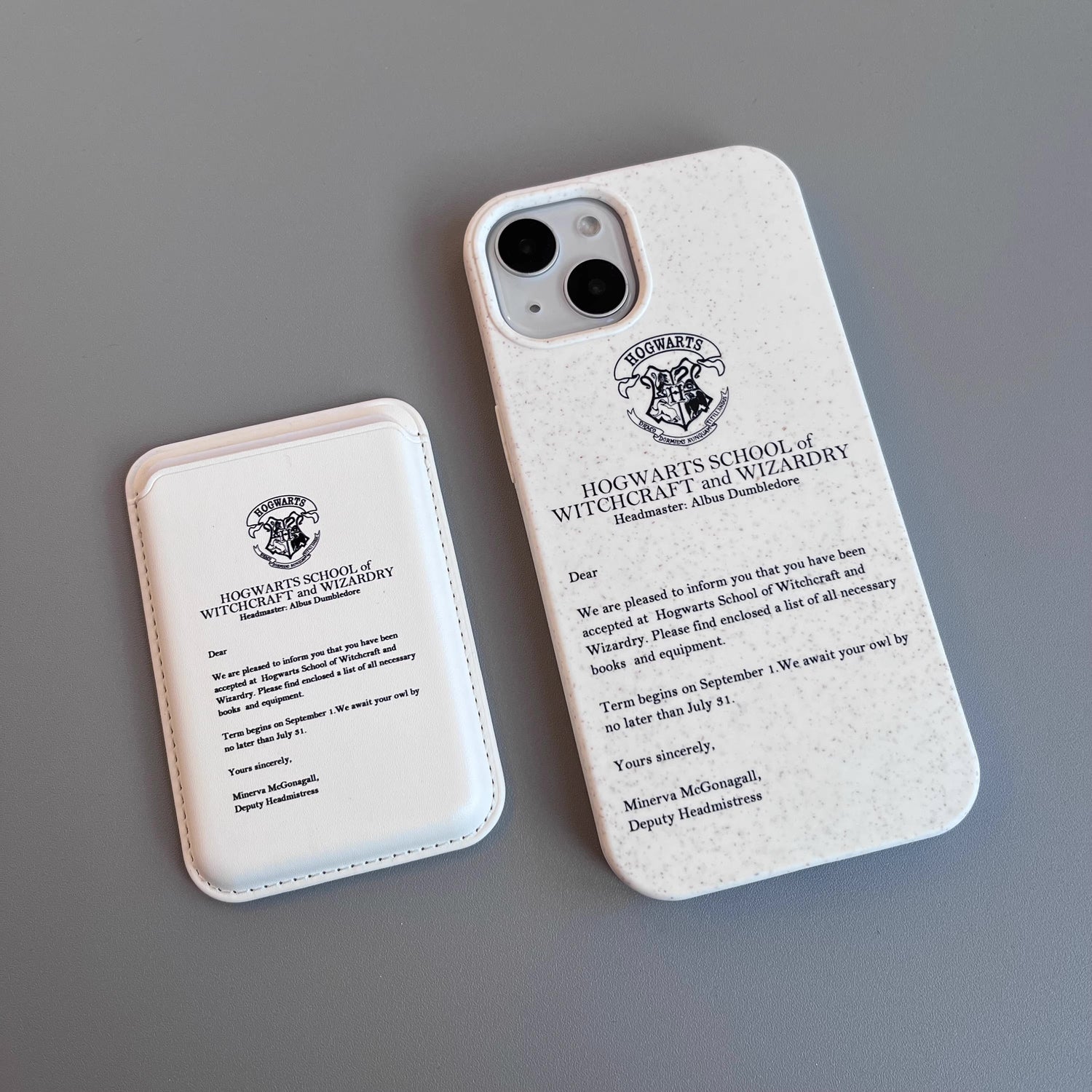 Harry Potter Serie - Umweltfreundliche biologisch abbaubare magnetische iPhone-Hülle mit Kartenhalter