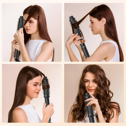 Schnelle Locken- und Glättungsbürste mit Hitze