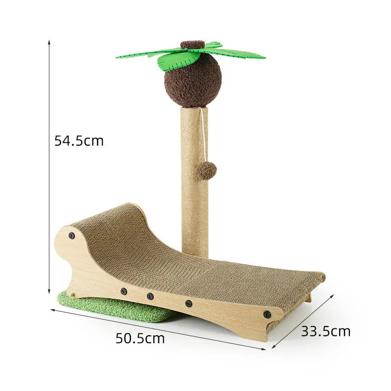 RelaxInsel – Tropischer Kratzbaum mit Lounger für entspannte &amp; aktive Stubentiger