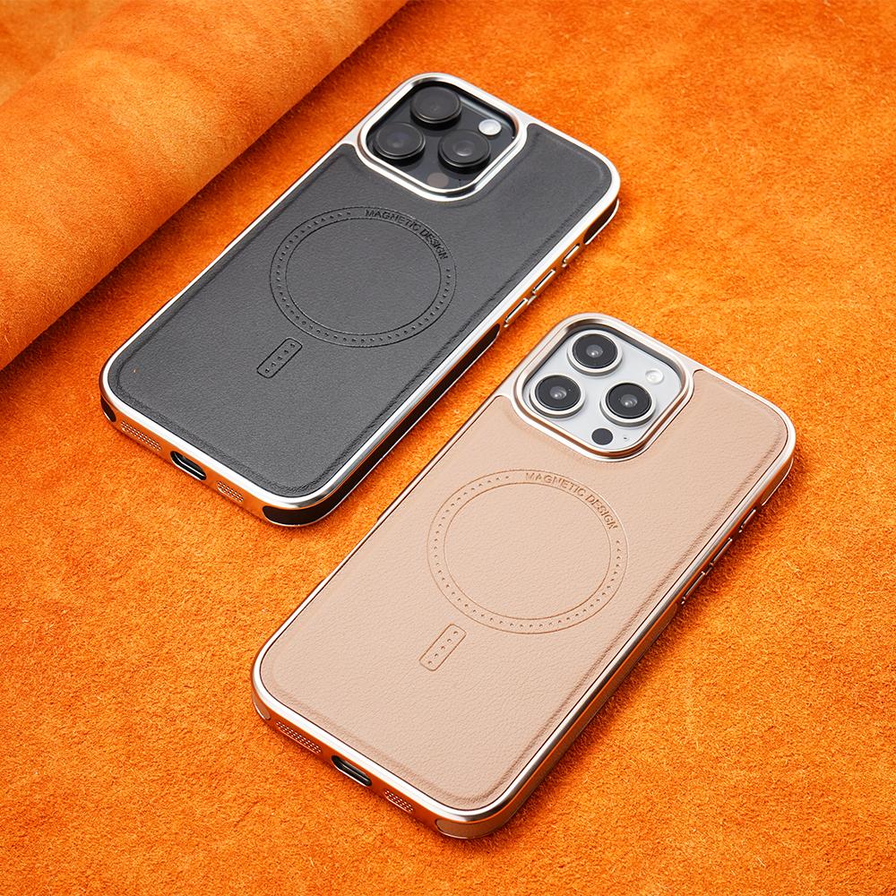 Luxuriöse MagSafe magnetische Lederhandyhülle - Premium weiches Leder mit verbesserter Griffigkeit