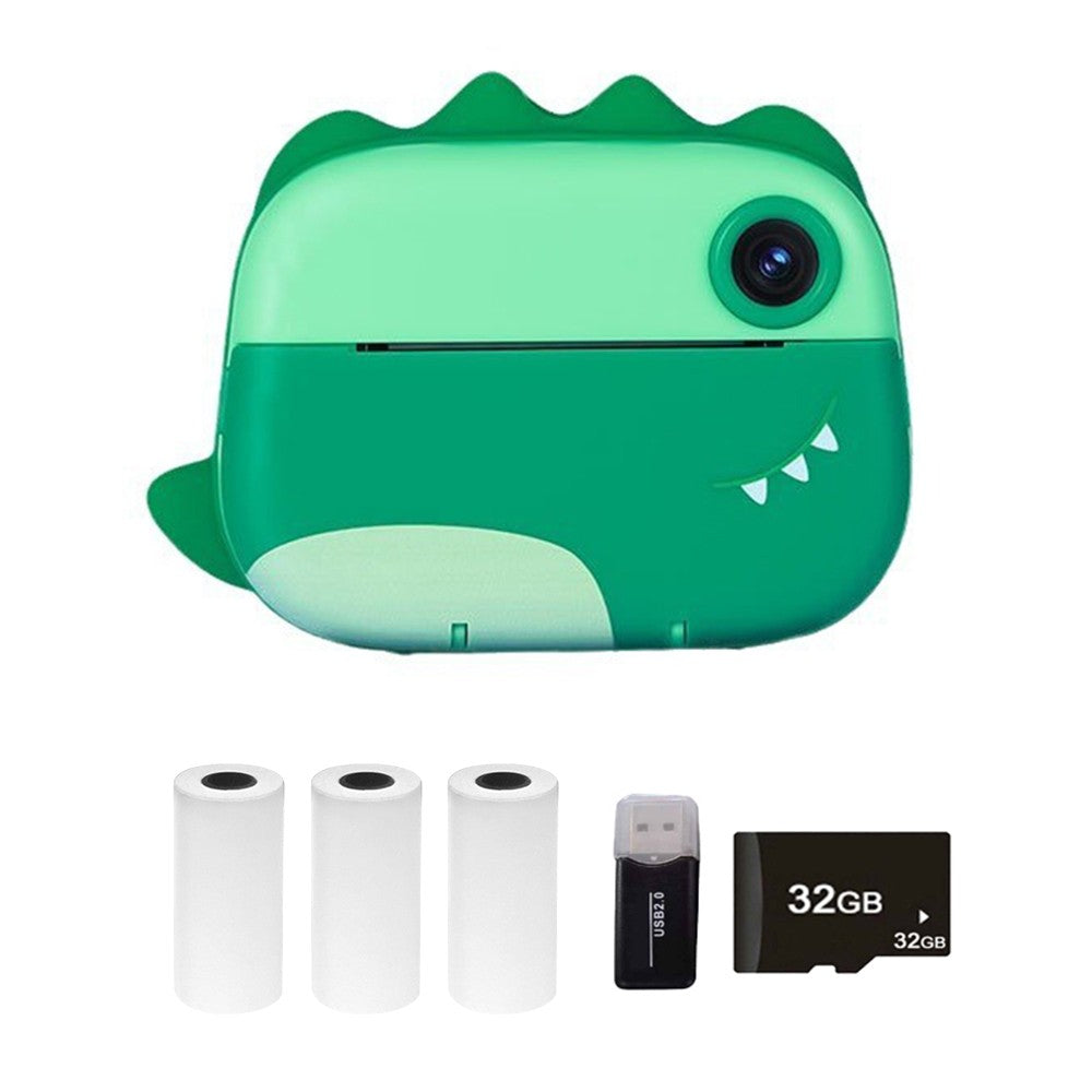 Sofort Kinderkamera mit Thermodrucker, 2.4 Dualscreen, Timer, 1080P Video, tintenloser Druck + 3 Papierrollen