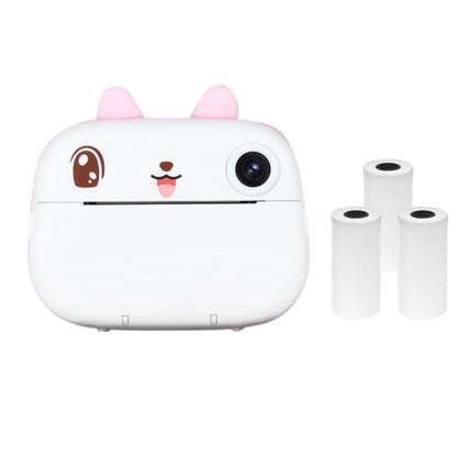 Sofort Kinderkamera mit Thermodrucker, 2.4 Dualscreen, Timer, 1080P Video, tintenloser Druck + 3 Papierrollen