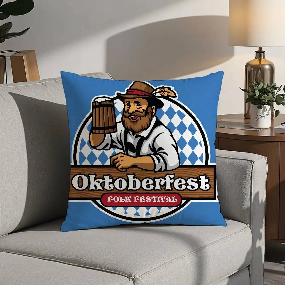 Oktoberfest Kissen Bedrucken | Dekoratives Plüschkissen