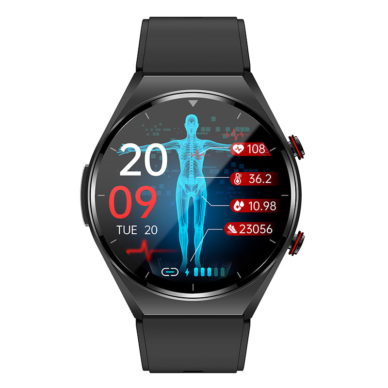Multifunktionale Smartwatch mit EKG-, Blutzucker- und Fitness Überwachung