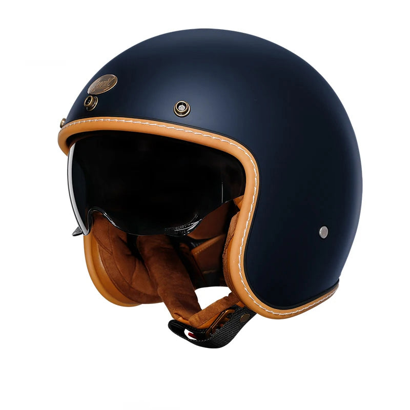 Klassischer Retro-Motorradhelm für Herren und Damen