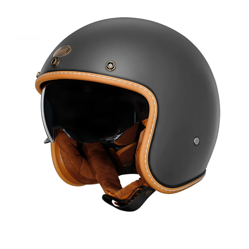 Klassischer Retro-Motorradhelm für Herren und Damen