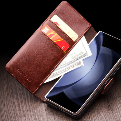 Magnetische Retro Business Leder Flip Case für Samsung Galaxy Z Fold 5