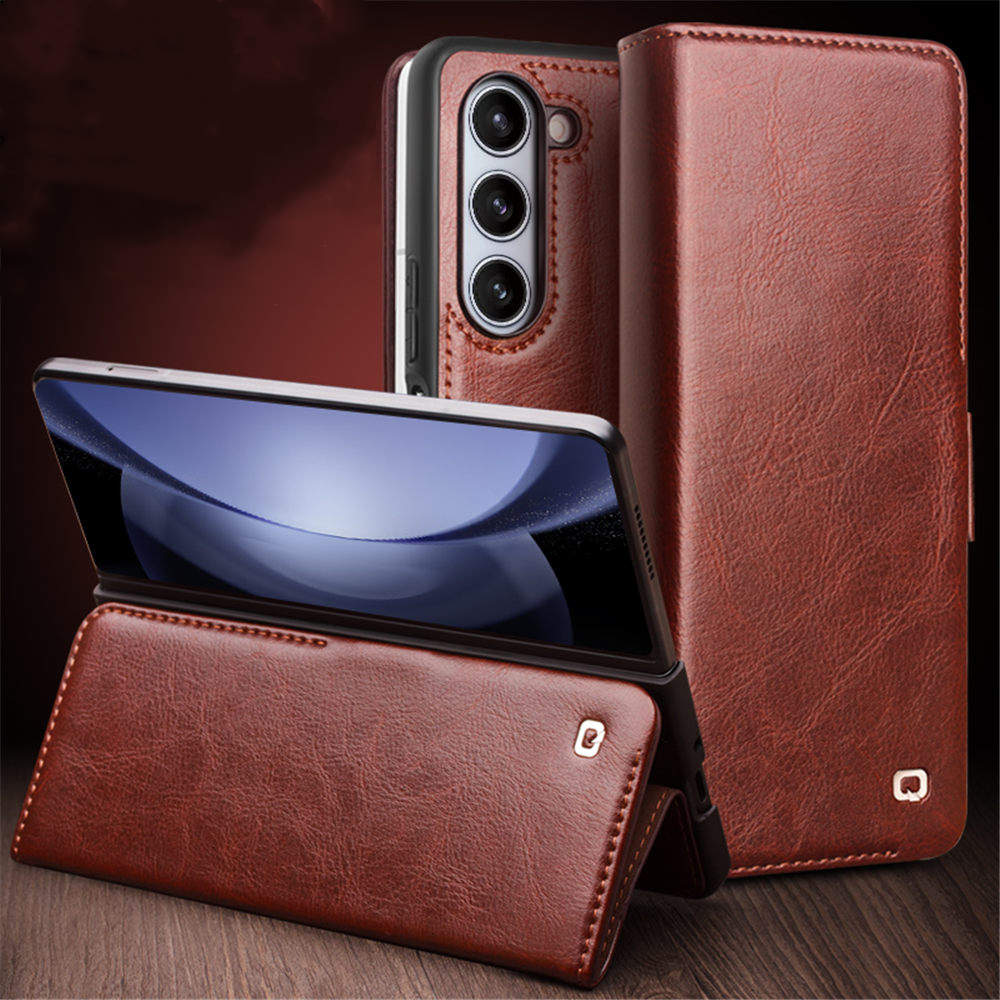 Magnetische Retro Business Leder Flip Case für Samsung Galaxy Z Fold 5