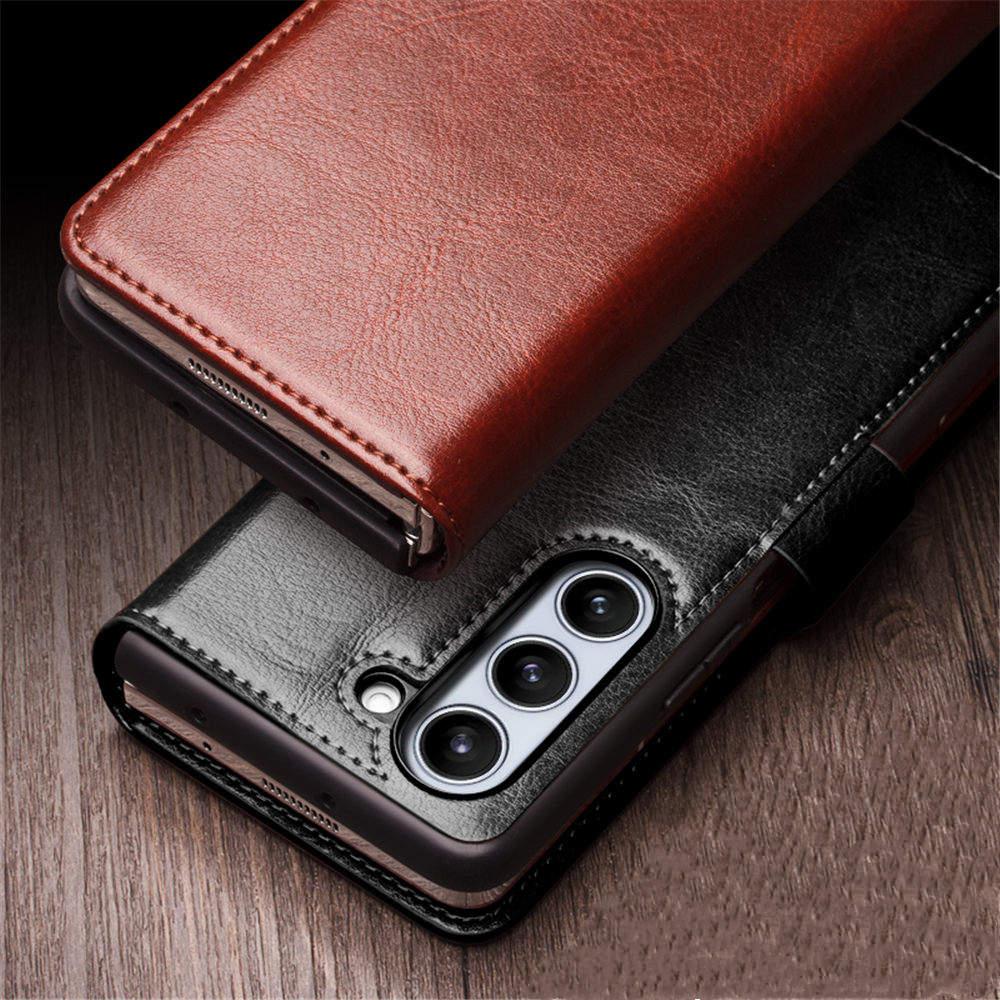 Magnetische Retro Business Leder Flip Case für Samsung Galaxy Z Fold 5