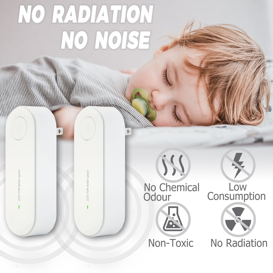Pack von 2 Ultrasonic Insektenabwehr Stecker Mückenabwehr