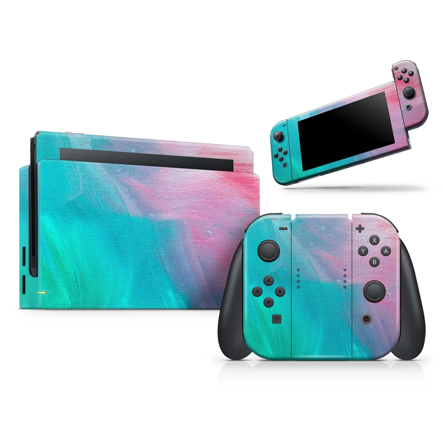 Pastell-Marmor Skin-Wrap Kit für Nintendo Switch – 3M Vinyl-Schutzfolie
