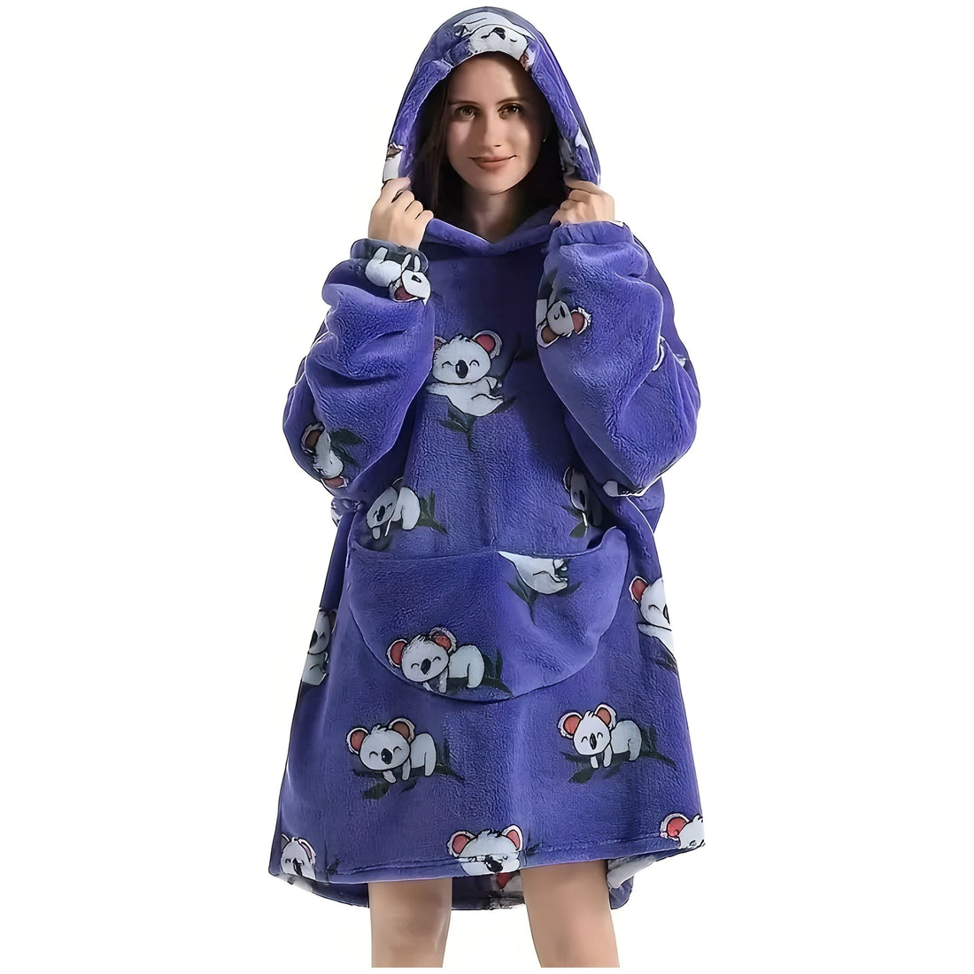 Patrina | Kapuzen-Decke aus Fleece mit Wendedesign