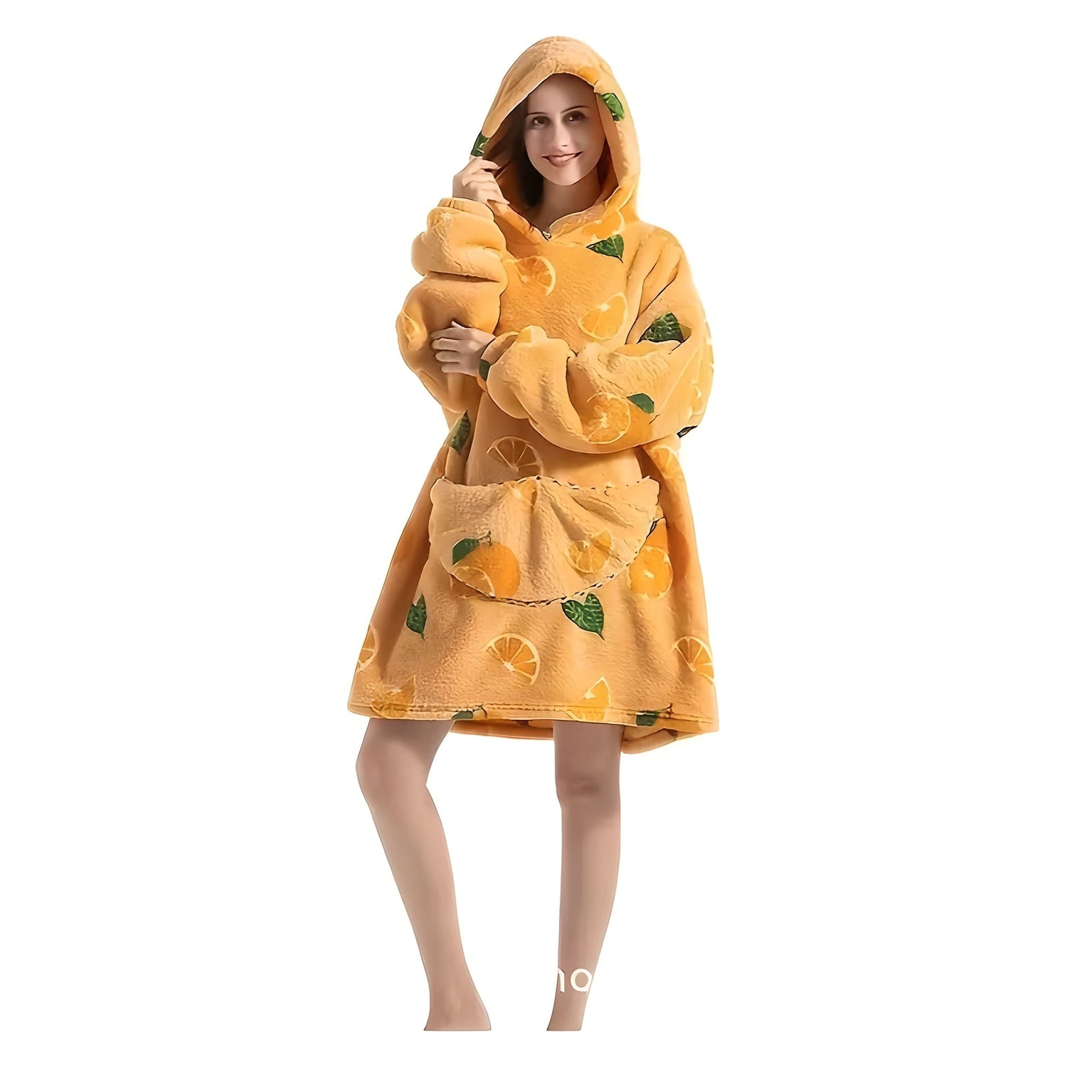 Patrina | Kapuzen-Decke aus Fleece mit Wendedesign