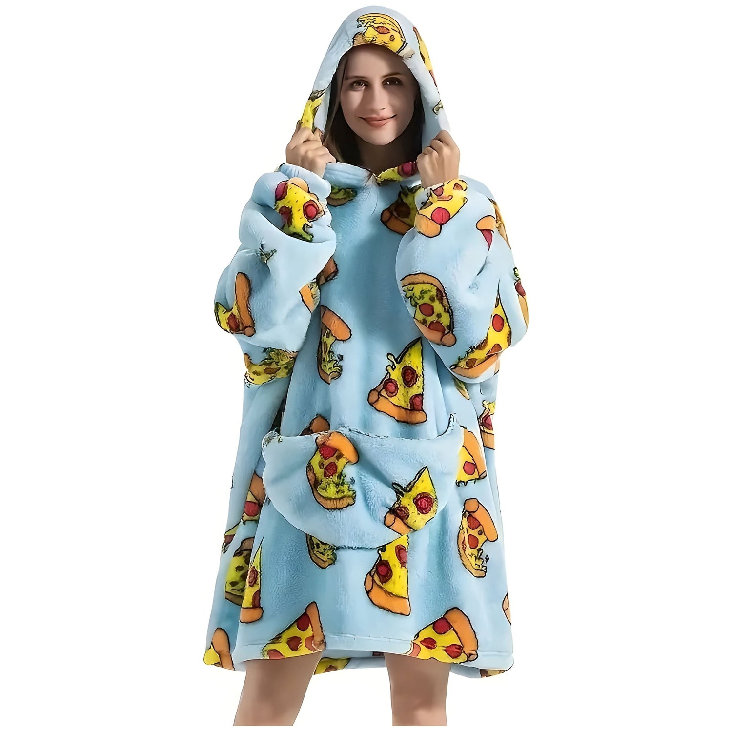 Patrina | Kapuzen-Decke aus Fleece mit Wendedesign