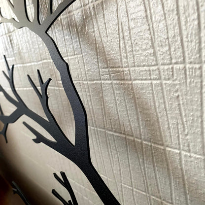 PerchArt | Metall Wandkunst mit Vögeln auf Ast