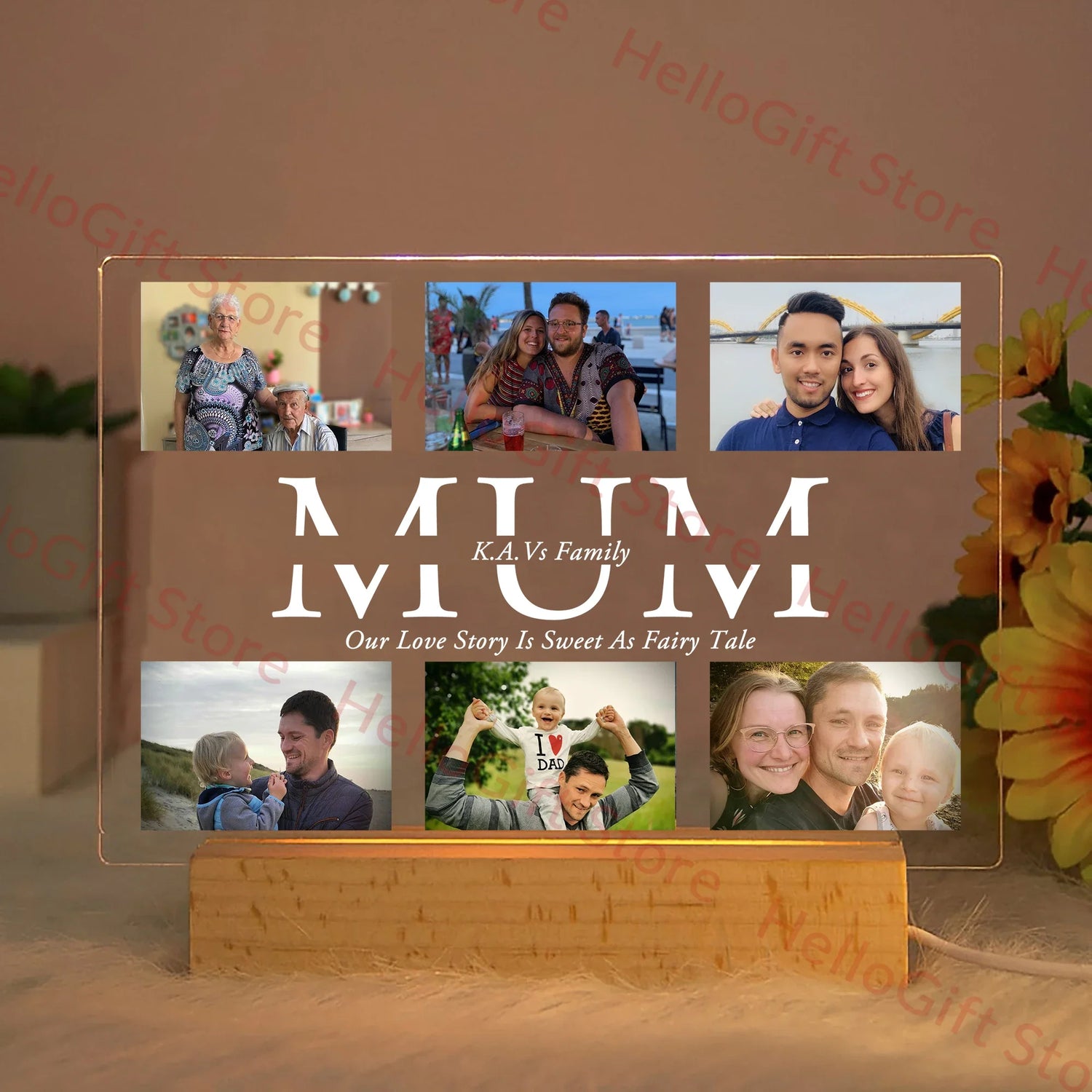 Personalisierte Acryl-Lampe | Nachtlicht Kinder für Schlafzimmer