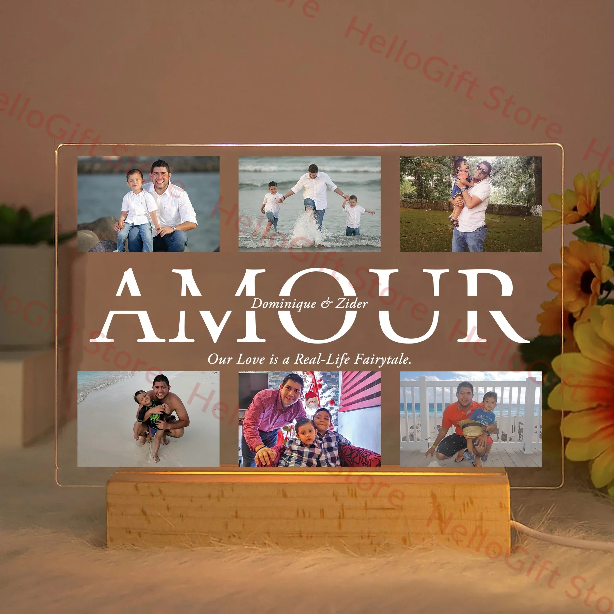 Personalisierte Acryl-Lampe | Nachtlicht Kinder für Schlafzimmer