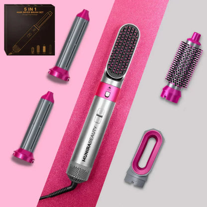 Premium 5-in-1 Haarglätter &amp; Styler – Locken, Wellen, Glätten, Trocknen &amp; Bürsten