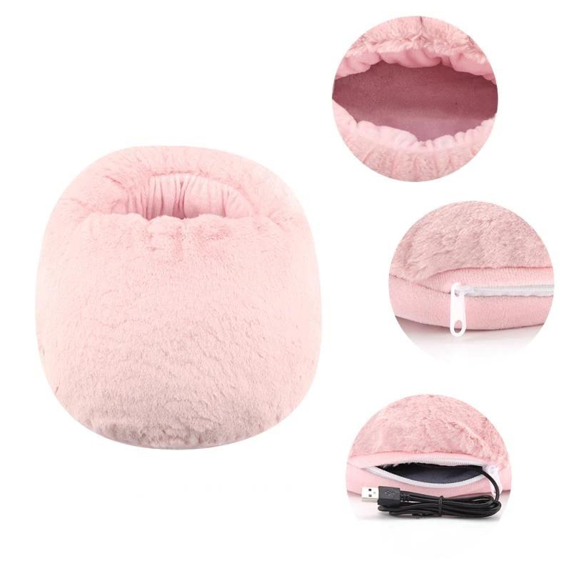 USB Fußwärmer 5V – Elektrisches Heizkissen für Füße und Hände, Waschbarer Plüsch, 50–60 °C
