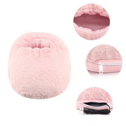 USB Fußwärmer 5V – Elektrisches Heizkissen für Füße und Hände, Waschbarer Plüsch, 50–60 °C