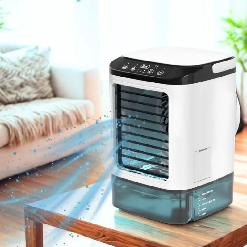 Luftbefeuchter Tragbarer Ventilator | Leiser Kühlen und Nachtlicht