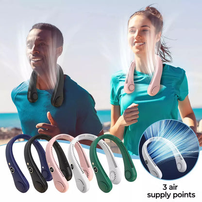 Tragbarer wiederaufladbarer Hals-Kühlventilator für Sommerreisen