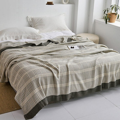 Premium-Baumwolldecke Beige | Elegante Wolldecke für Zuhause