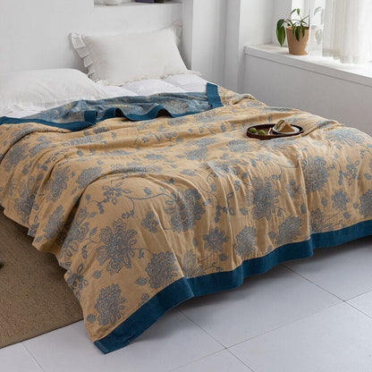 Premium-Baumwolldecke Beige | Elegante Wolldecke für Zuhause