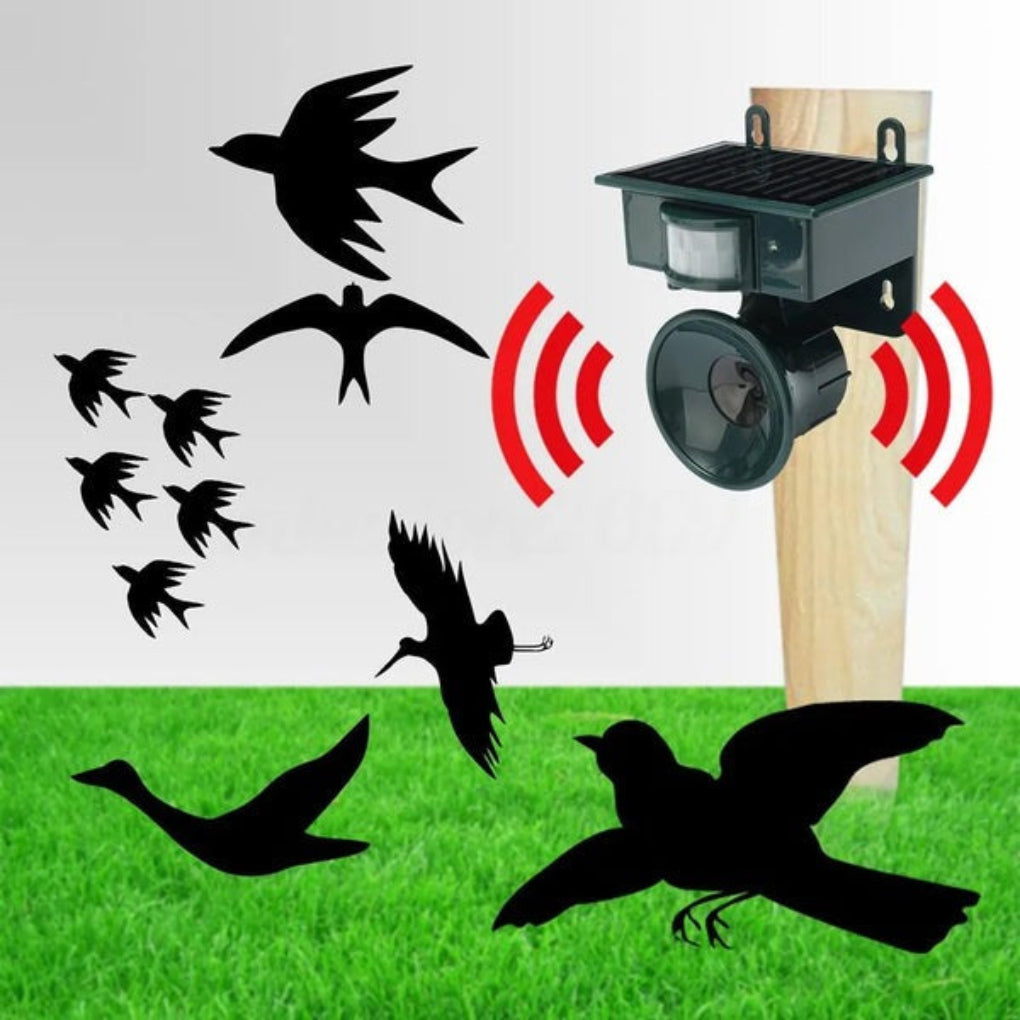 Bewegungsmelder-Vogelschreck für Krähen: Idealer Taubenvertreiber mit Geräuschschreck