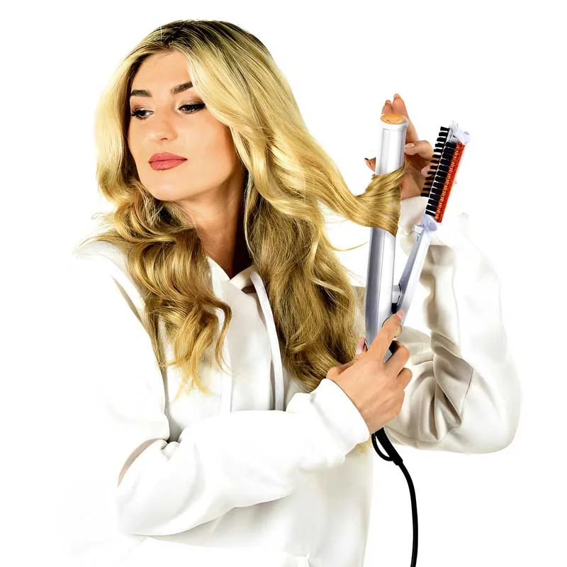 Professionelle 2 in 1 Rotierende Eisen-Haarbürste