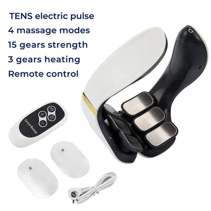 Nacken- und Rückenmassagegerät mit Wärmebehandlung - Tragende Schmerzlinderung für Nacken- und Rückenmuskelentspannung