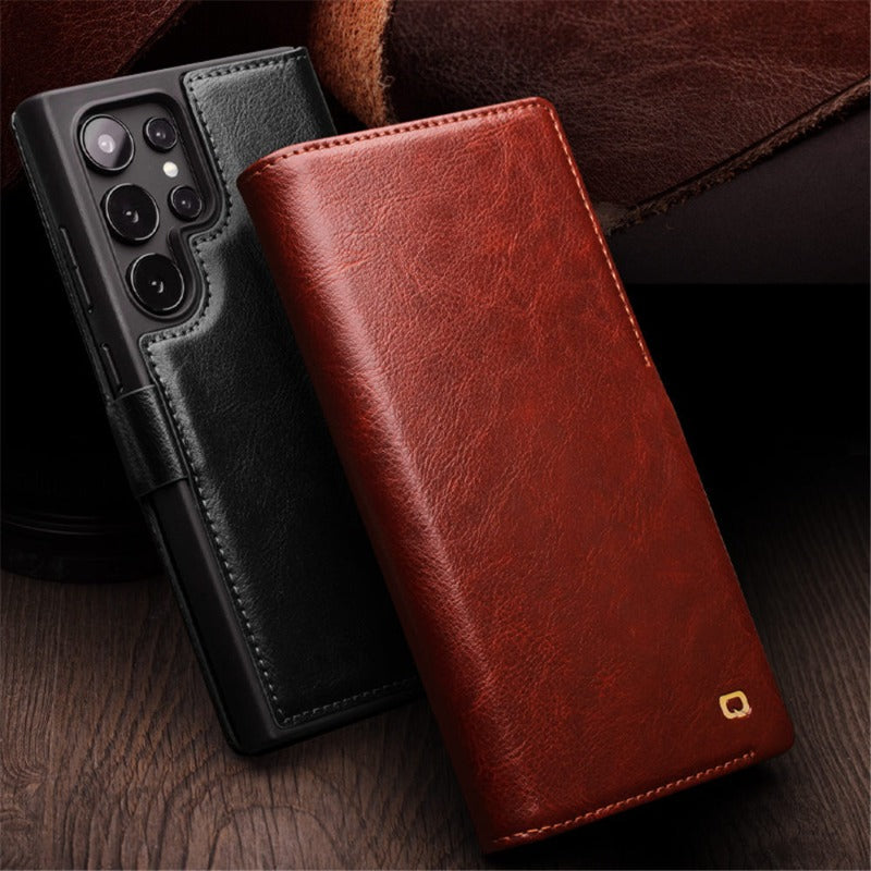 Leder Geldbörse mit Kartenfach Magnetverschluss Klapphandytasche für Samsung Galaxy S25