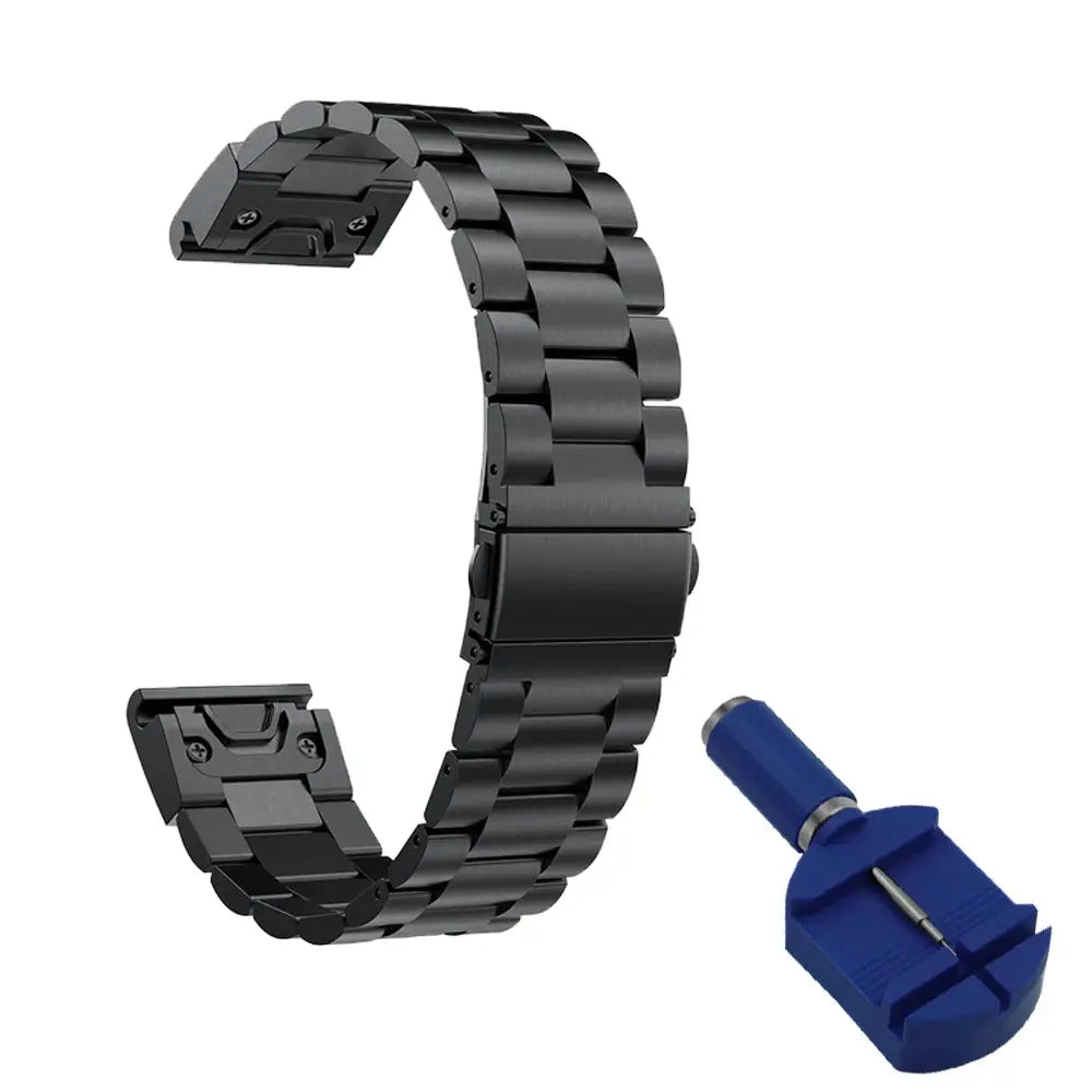 SteelGuard Luxe Edelstahlband für Garmin Fenix 8X, Epix Gen 2, Instinct &amp; mehr