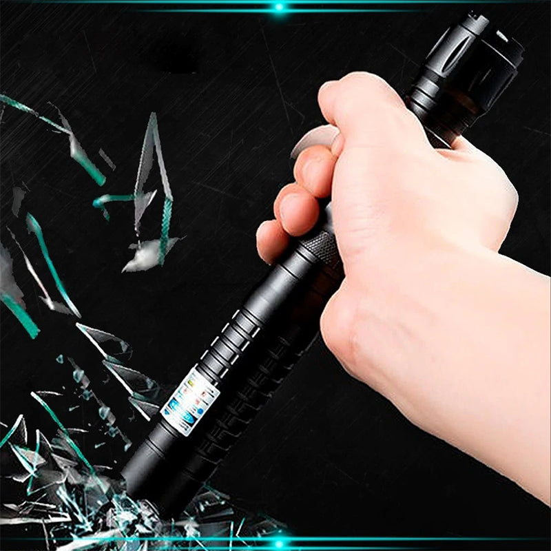 Starker Laserpointer für Outdoor und Notfall – Wasserdicht, einstellbarer Strahl, 2 Akkus
