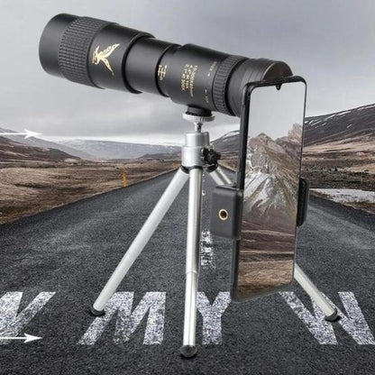 Monokular Fernrohr 10–300x40, wasserdicht, Nachtsicht, stoßfest, mit Smartphone-Adapter