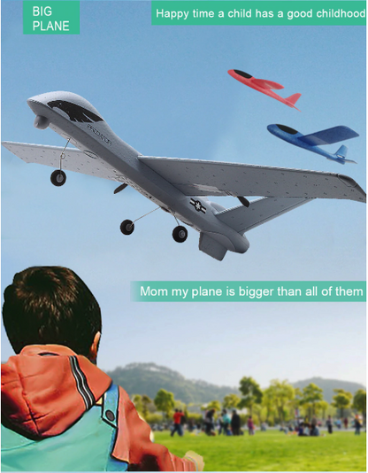 RC Flugzeug mit LED – Ferngesteuertes Modellflugzeug für Kinder &amp; Anfänger mit Handstart &amp; Bodenstart