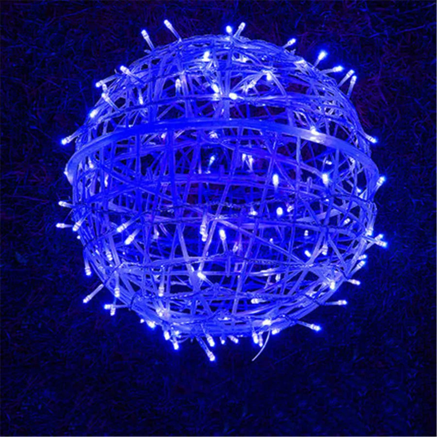 Rattanball Lichterkette | LED Außenbeleuchtung Warmweiß